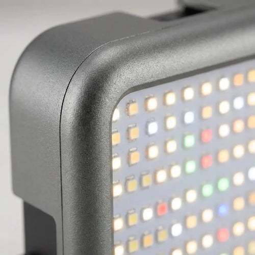 Ulanzi VL49 RGB LED Light mounted on camera setup for content creation and video lighting